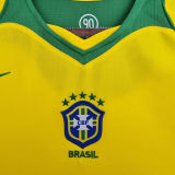 2004/06 Brazil Home Yellow Retro Soccer Jersey