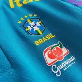 2021/22 Brazil Light Blue POLO Soccer Jersey有钮