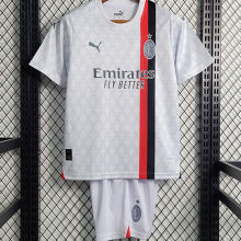 2023/24 AC Milan Away White Kids Soccer Jersey