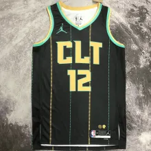 2023 Hornets BALL #12 Black City Edition NBA Jerseys