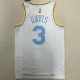 Lakers DAVIS #3 White Retro NBA Jerseys