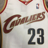 2003/04 Cleveland JAMES #23 Retro White NBA Jerseys热压