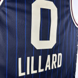 2024 ALL-STAR LILLARD #0 Blue NBA Jerseys