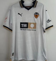 2023/24 Valencia Home White Fans Soccer Jersey
