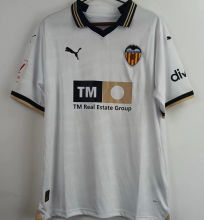 2023/24 Valencia Home White Fans Soccer Jersey