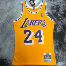 2007/08 Lakers BRYANT #24 Retro Yellow NBA Jerseys热压