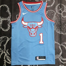 Bulls ROSE #1 Blue NBA Jerseys