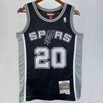 2002/03 Spurs GINOBILI #20 Black Retro NBA Jerseys 热压