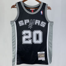 2002/03 Spurs GINOBILI #20 Black Retro NBA Jerseys 热压