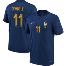 DEMBELE #11 France 1:1 Quality Home Fans Jersey 2022/23 ★★