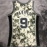 2013/14 Spurs PARKER #9 Camo Retro NBA Jerseys 热压