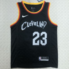Cleveland JAMES #23 Black City Edition NBA Jerseys