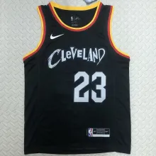 Cleveland JAMES #23 Black City Edition NBA Jerseys