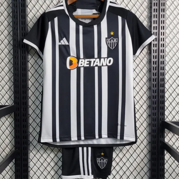 2023/24 AT Mineiro Home Black Kids Soccer Jersey