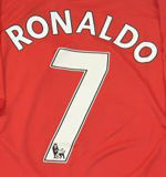 RONALDO #7 2007-08 M Utd Home Red Retro Jersey League Version 联赛版带06/07英超双金章 ★★