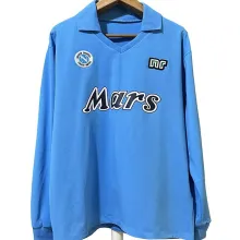 1988/89 Napoli Home Blue Retro Long Sleeve Soccer Jersey