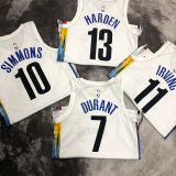Nets DURANT # 7 White City Edition NBA Jerseys