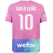 Rafa Leão #10 AC Milan Third Fans Soccer Jersey (UCL Font 欧冠字体 ) 2023/24 ★★