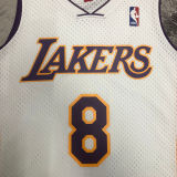 2003/04 Lakers BRYANT #8 Retro White NBA Jerseys热压