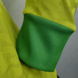 2022/23 Brazil Home Yellow Player Version Long Sleeve Jersey 长袖
