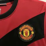 2010 M Utd Home Red Long Sleeve Retro Soccer Jersey