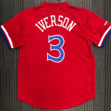 IVERSON # 3 76ers Red Mitchell Ness Retro Jerseys