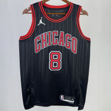2023/24 Bulls LAVINE #8 Black NBA Jerseys 热压