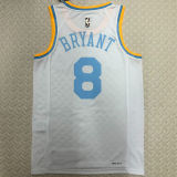 Lakers BRYANT #8 White Retro NBA Jerseys