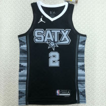 Spurs LEONARD #2 Black NBA Jerseys