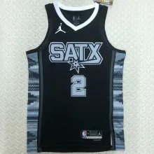 Spurs LEONARD #2 Black NBA Jerseys