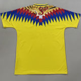 1995 Club America Home Yellow Retro Soccer Jersey