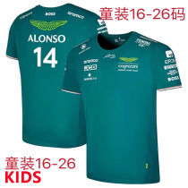 ALONSO #14 Aston Martin F1 Green Team Kids T-Shirt 2023 (圆领 童装)
