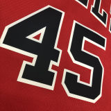 Bulls JDRDAN #45 Red NBA Jerseys Hot Pressed