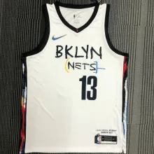 2021 Nets HARDEN #13 City Edition White NBA Jerseys Hot Pressed