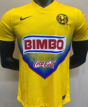 2013/14 Club America Home Yellow Retro Soccer Jersey