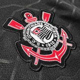 2008 Corinthians Away Black Retro Soccer Jersey