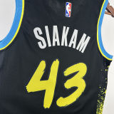 2024 Pacers SIAKAM #43 Black City Edition NBA Jerseys