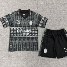2023/24 AC Milan x PUMA x Pleasures 4Th Black Kids Soccer Jersey