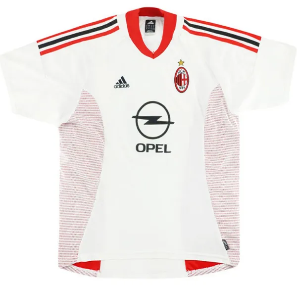 2002/03 AC Milan Away White Retro Soccer Jersey
