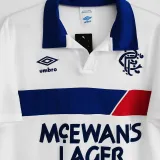 1994 Rangers Away White Retro Soccer Jersey
