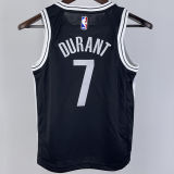Nets DURANT #7 Bkacl Kids NBA Jersey 热压