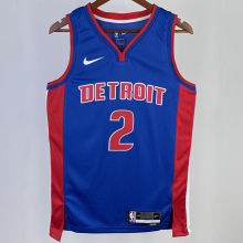 2023/24 Pistons CUNNINGHAM #2 Blue NBA Jerseys 热压
