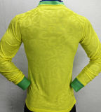 2022/23 Brazil Home Yellow Player Version Long Sleeve Jersey 长袖