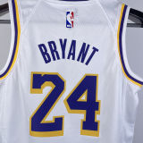 Lakers BRYANT #24 White Kids NBA Jersey 热压