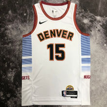 Nuggets JOKIC #15 City Edition Off White NBA Jerseys
