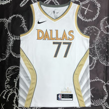 Mavericks DONCIC #77 White City Edition NBA Jerseys