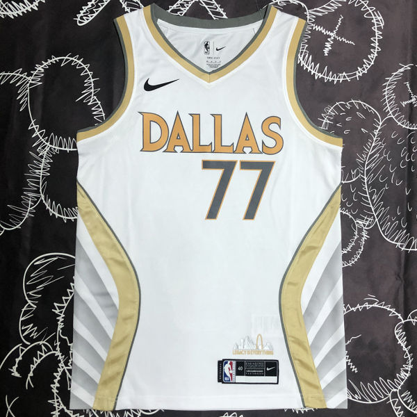 Mavericks DONCIC #77 White City Edition NBA Jerseys