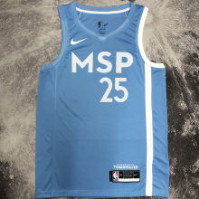 Timberwolves ROSE #25 Blue NBA Jerseys