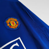 2008/09 M Utd Third Blue Long Sleeve Retro Jersey