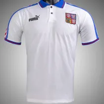 1996 Czech Away White Retro Soccer Jersey
